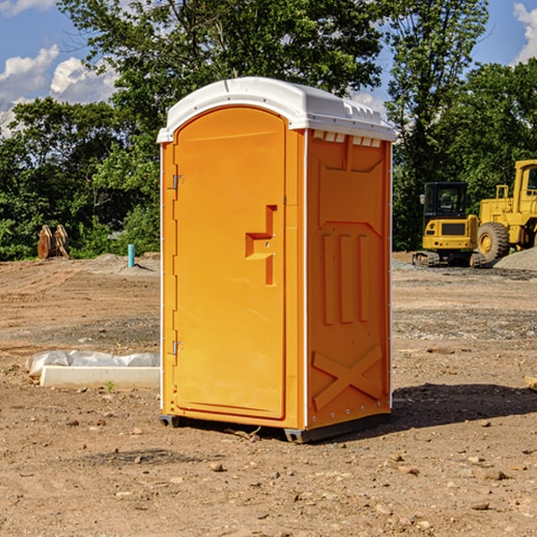 how often are the portable restrooms cleaned and serviced during a rental period in Bivins